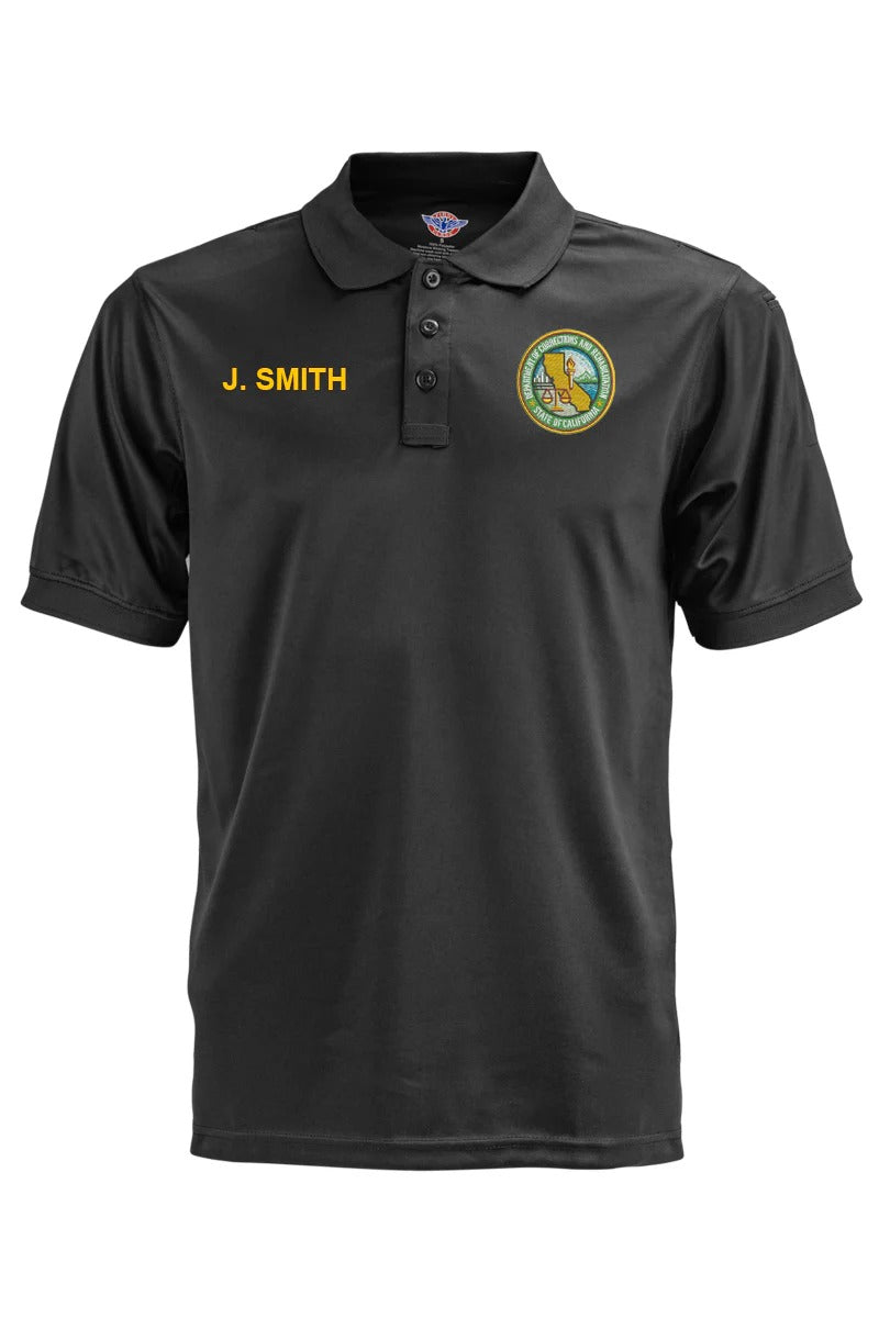 [CUSTOMIZED] CDCR State Seal Tactical Polo - Short Sleeve