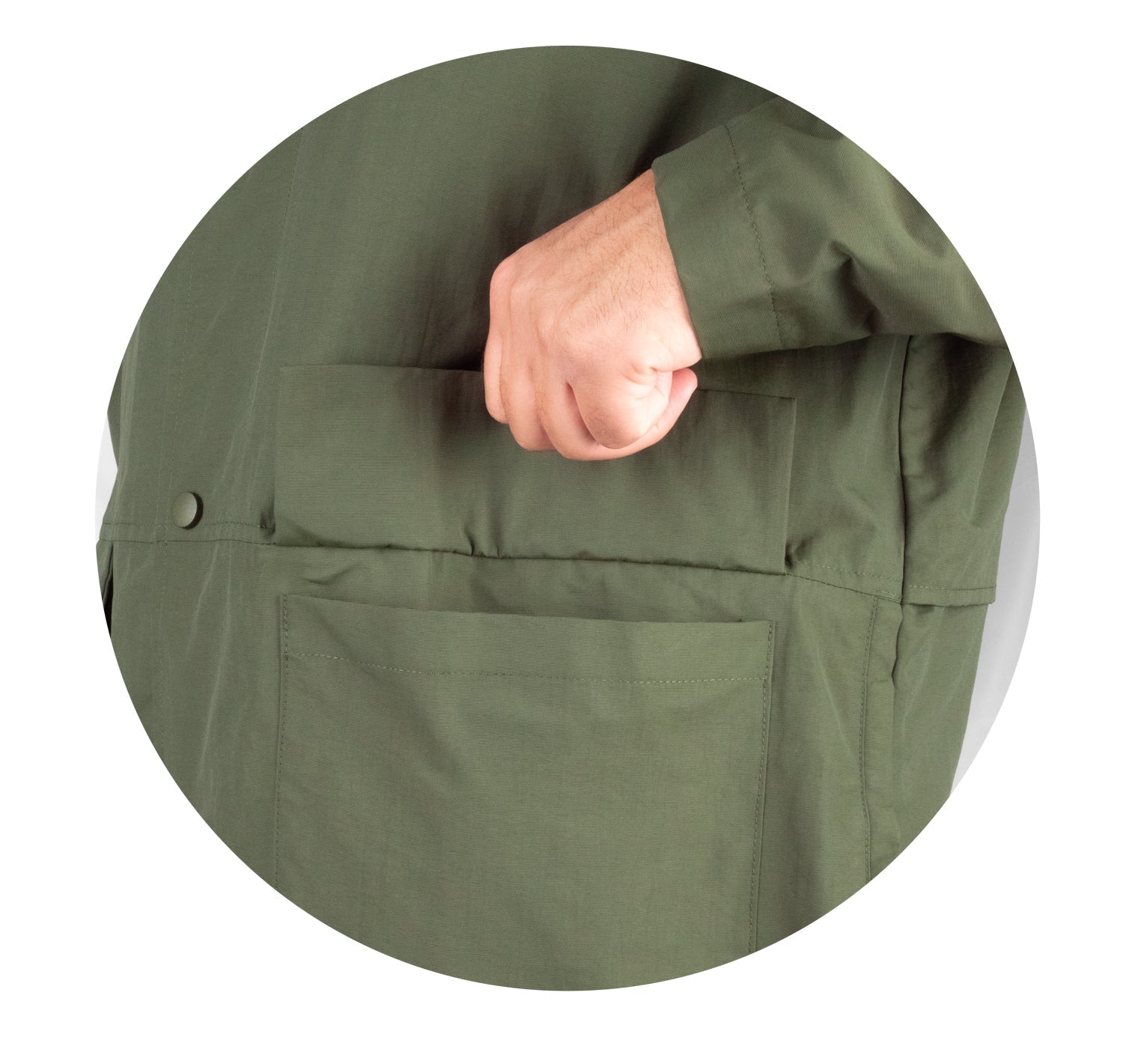 Windproof / Water-Resistant Long Rain Jacket