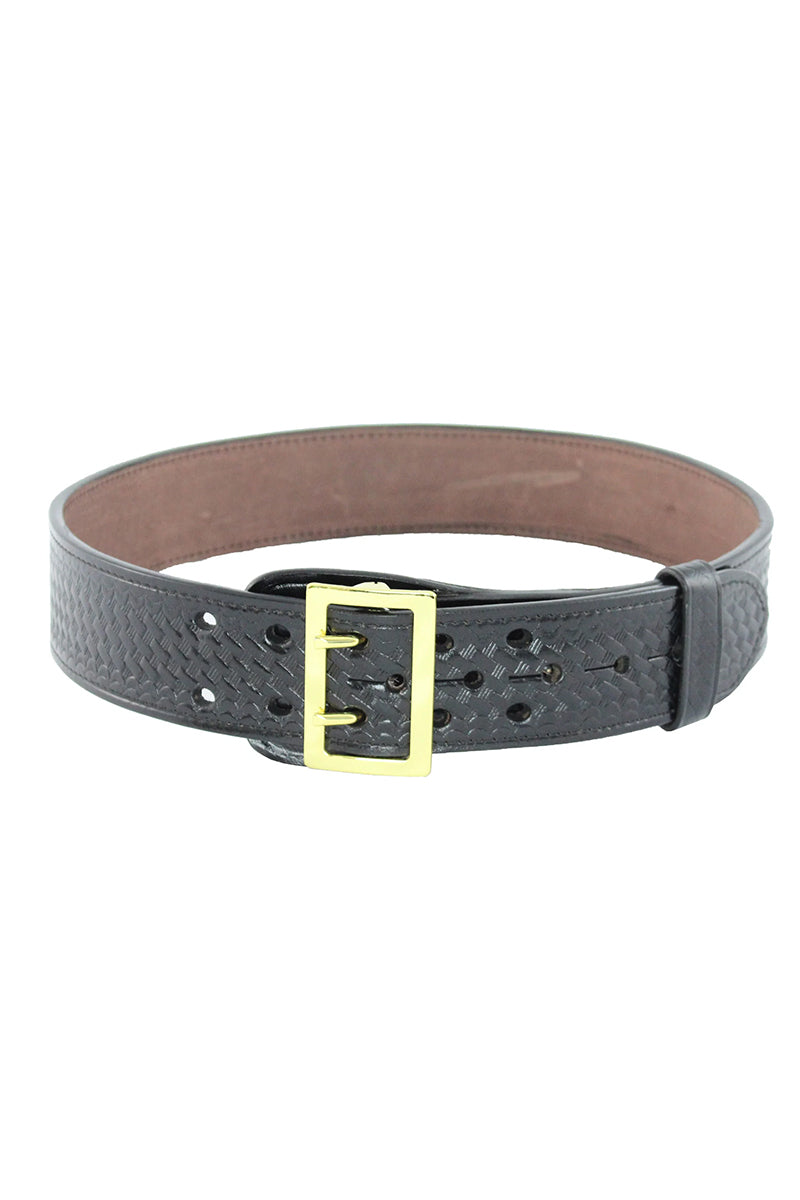 2.25" Basket Weave Leather Belt