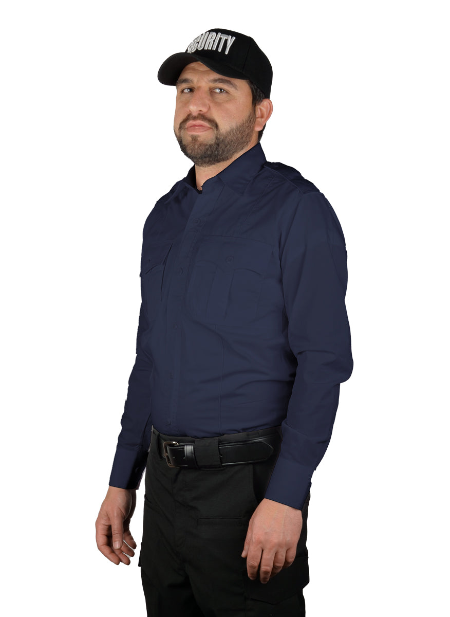 CoolMesh Poly Cotton Performance Uniform Shirts - Long Sleeve