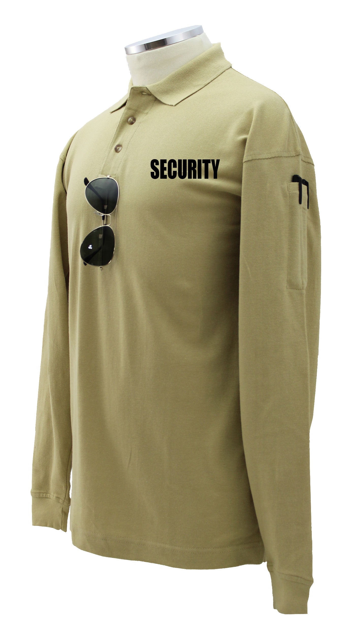 Security Poly Cotton Tactical Long Sleeve Polo Shirt