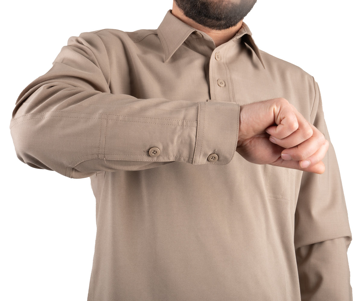 Silver Tan Short Sleeve Base Shirt - Long Sleeve