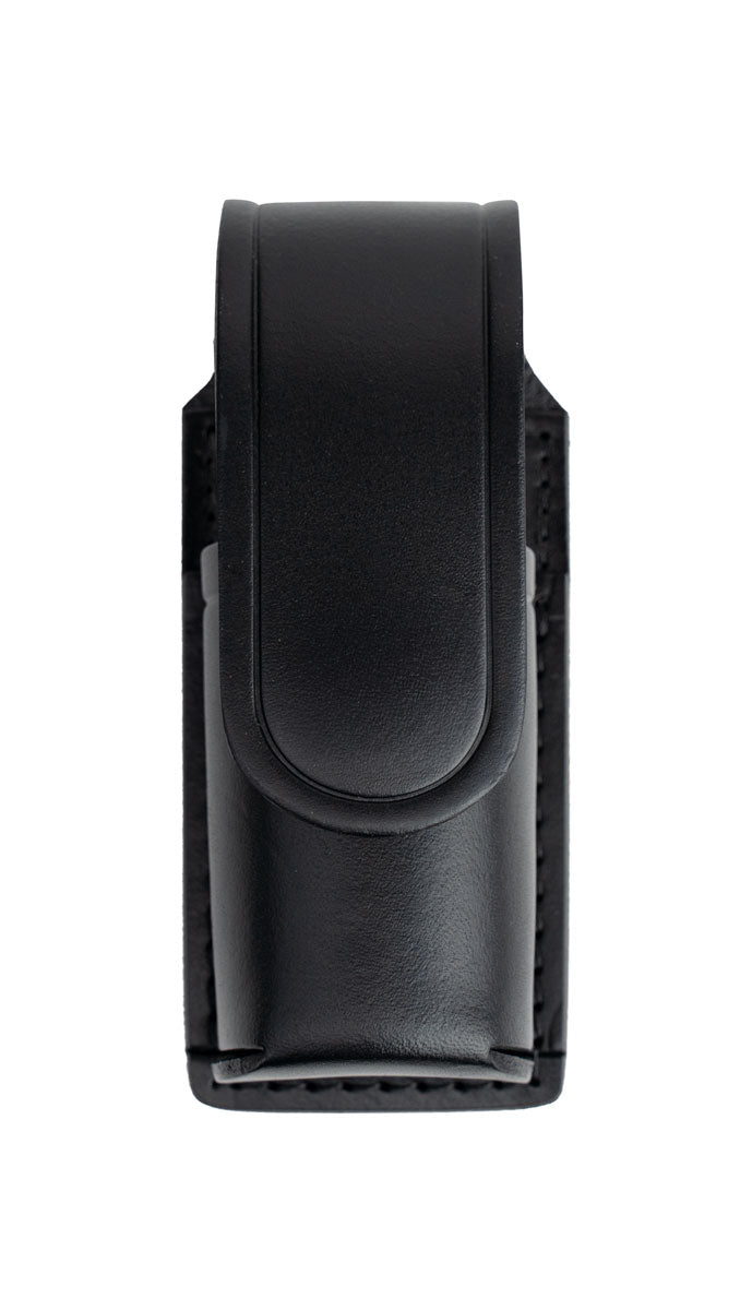 Leather Small Pepper Spray Holder with Hidden Snap