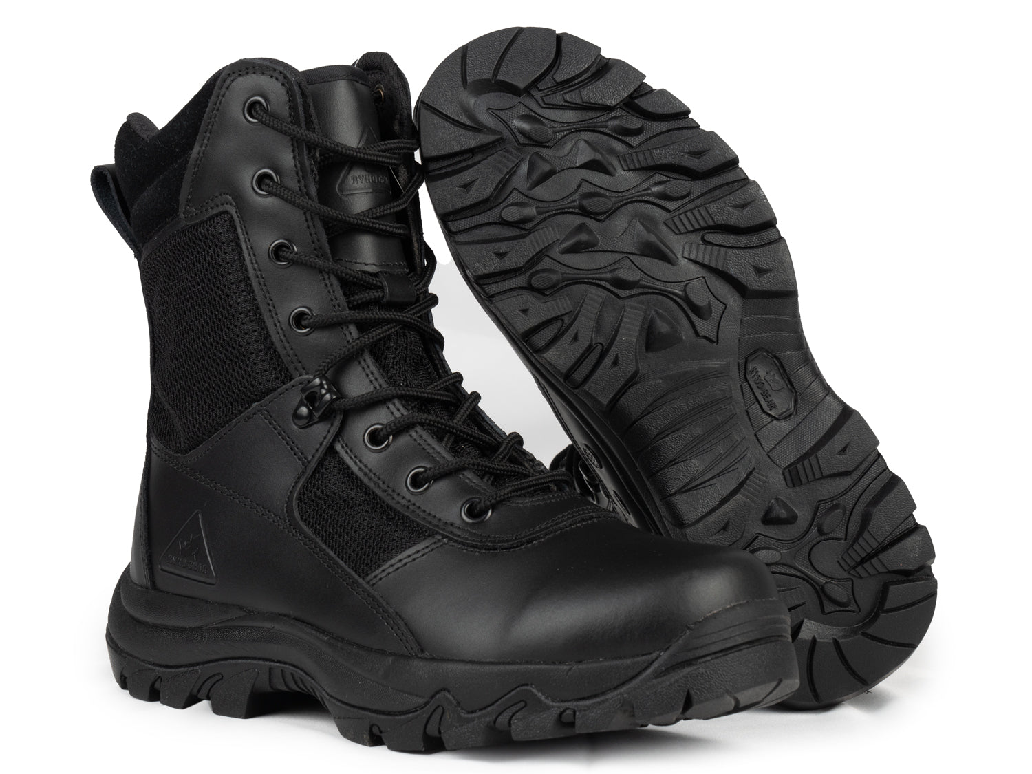 Ryno Gear 8" Coolmax Tactical Combat Side Zip Boots Black