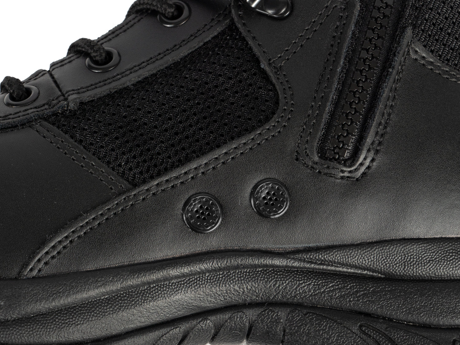 Ryno Gear 8" Coolmax Tactical Combat Side Zip Boots Black