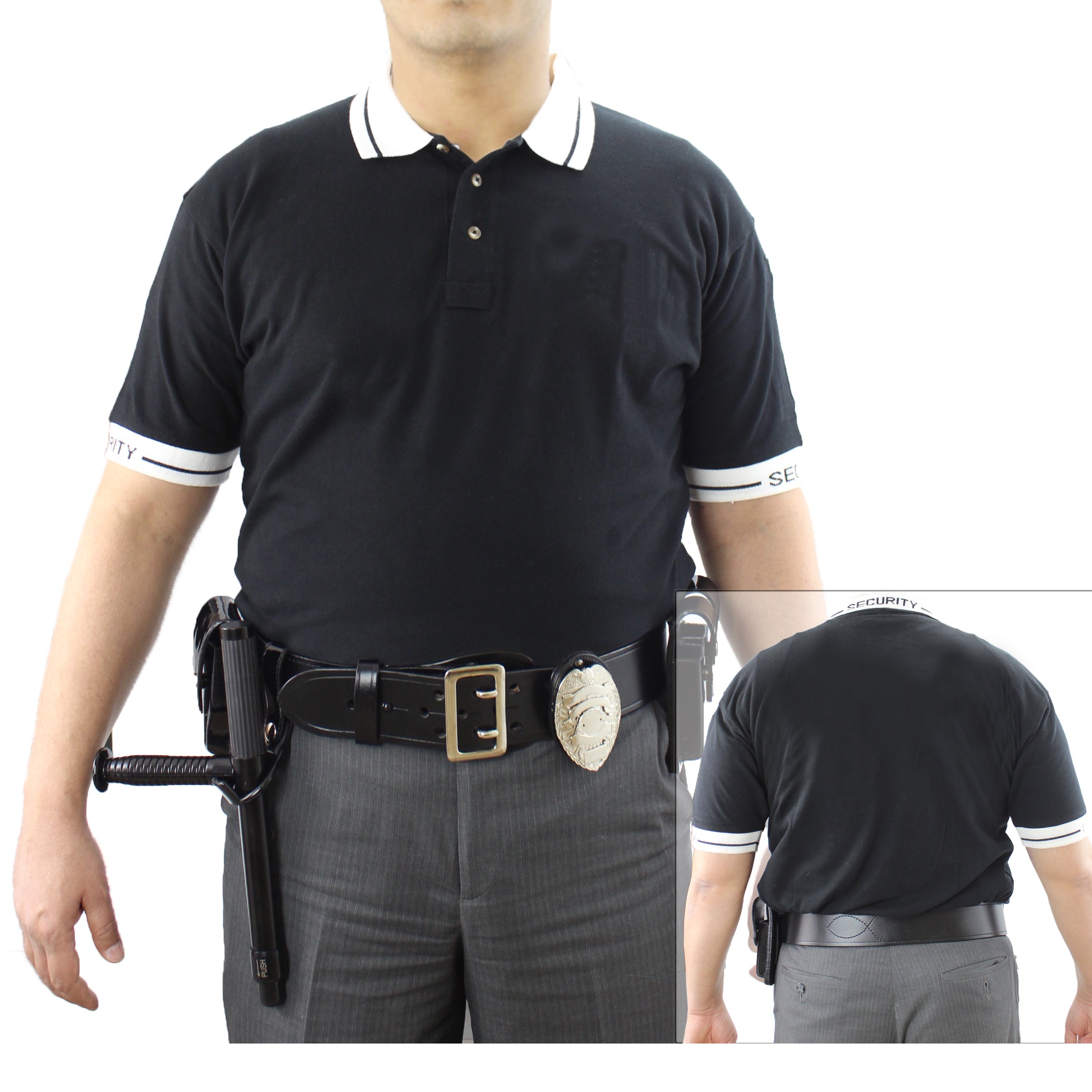 Polycotton Security Polo Shirt (Black)