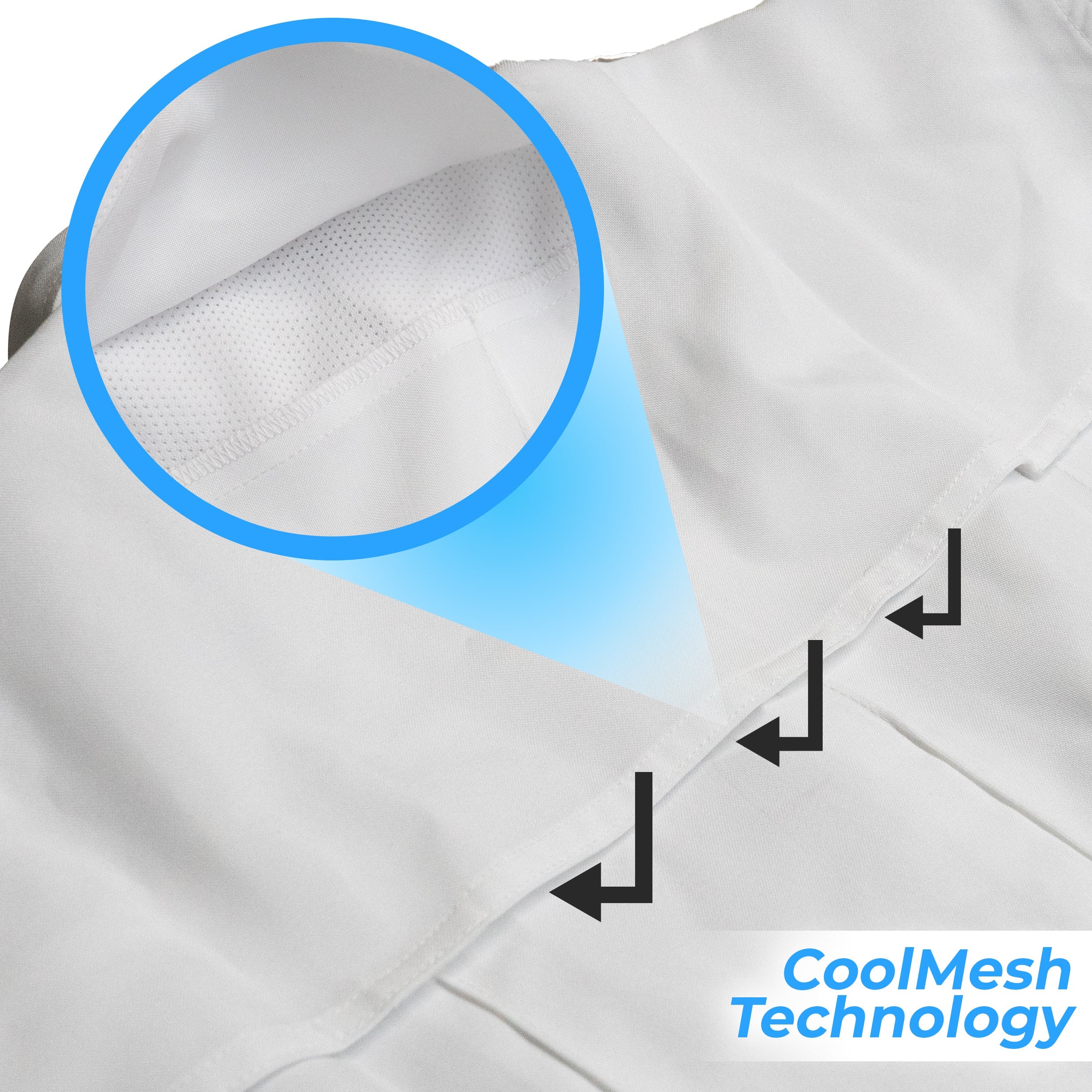 Women's CoolMesh Poly Cotton Performance Uniform Shirts - Long Sleeve