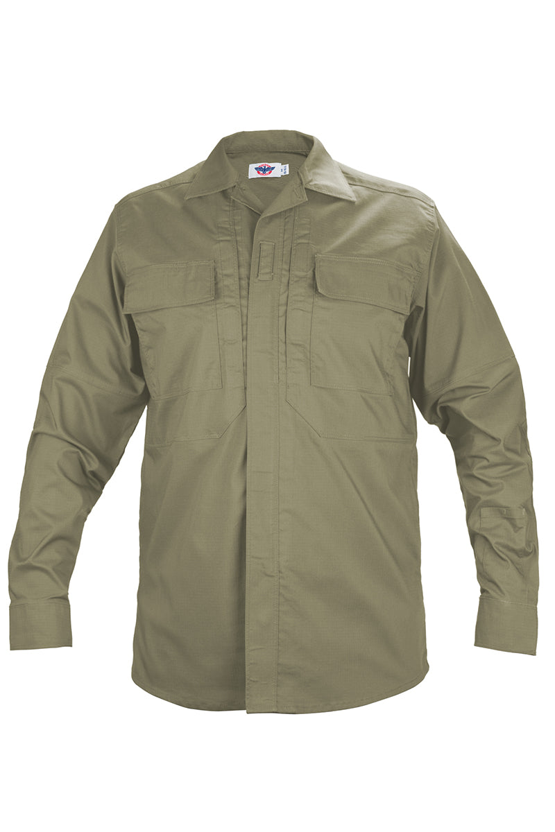CDCR Long Sleeve Zippered Tactical Poly Cotton Rip-Stop BDU Shirt