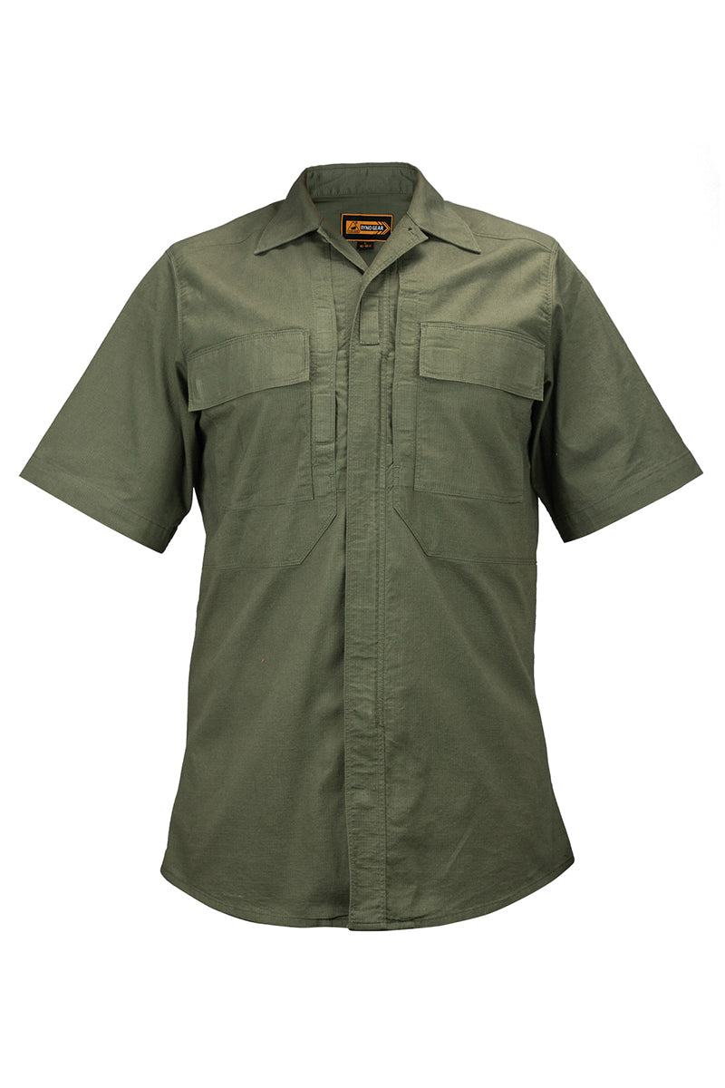 Tactical Poly Cotton Rip-Stop BDU Short Sleeve Zippered Shirt
