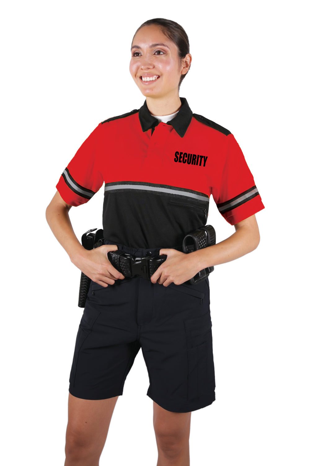 First Class Two Tone Bike Patrol Shirt with Zipper Pocket with Security ID