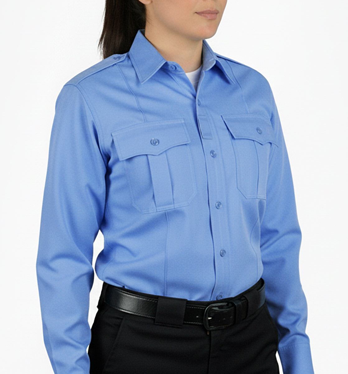 Women's CoolMesh Poly Cotton Performance Uniform Shirts - Long Sleeve