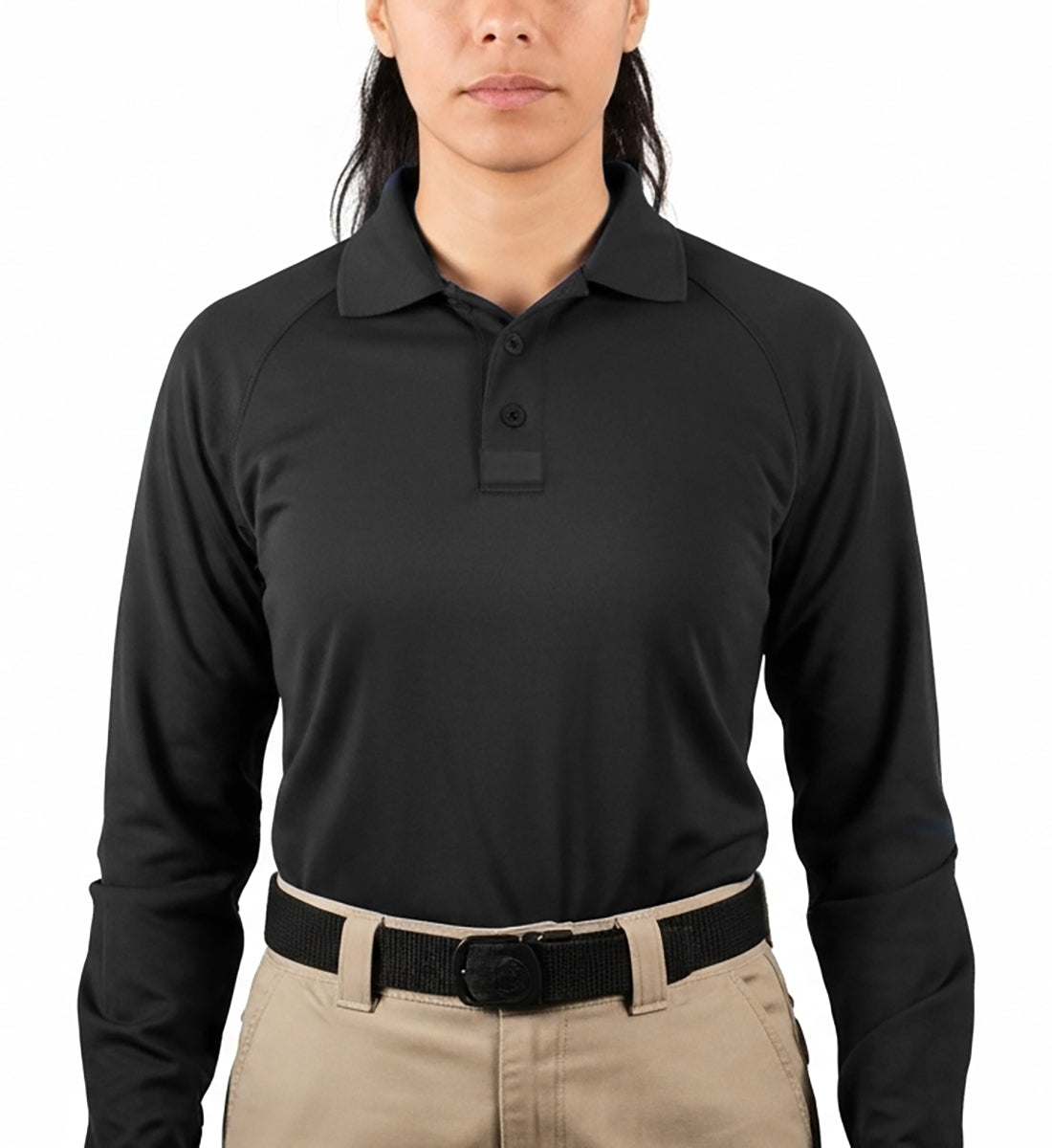 Women's Tactical Jersey Knit Long Sleeve Polo Shirt