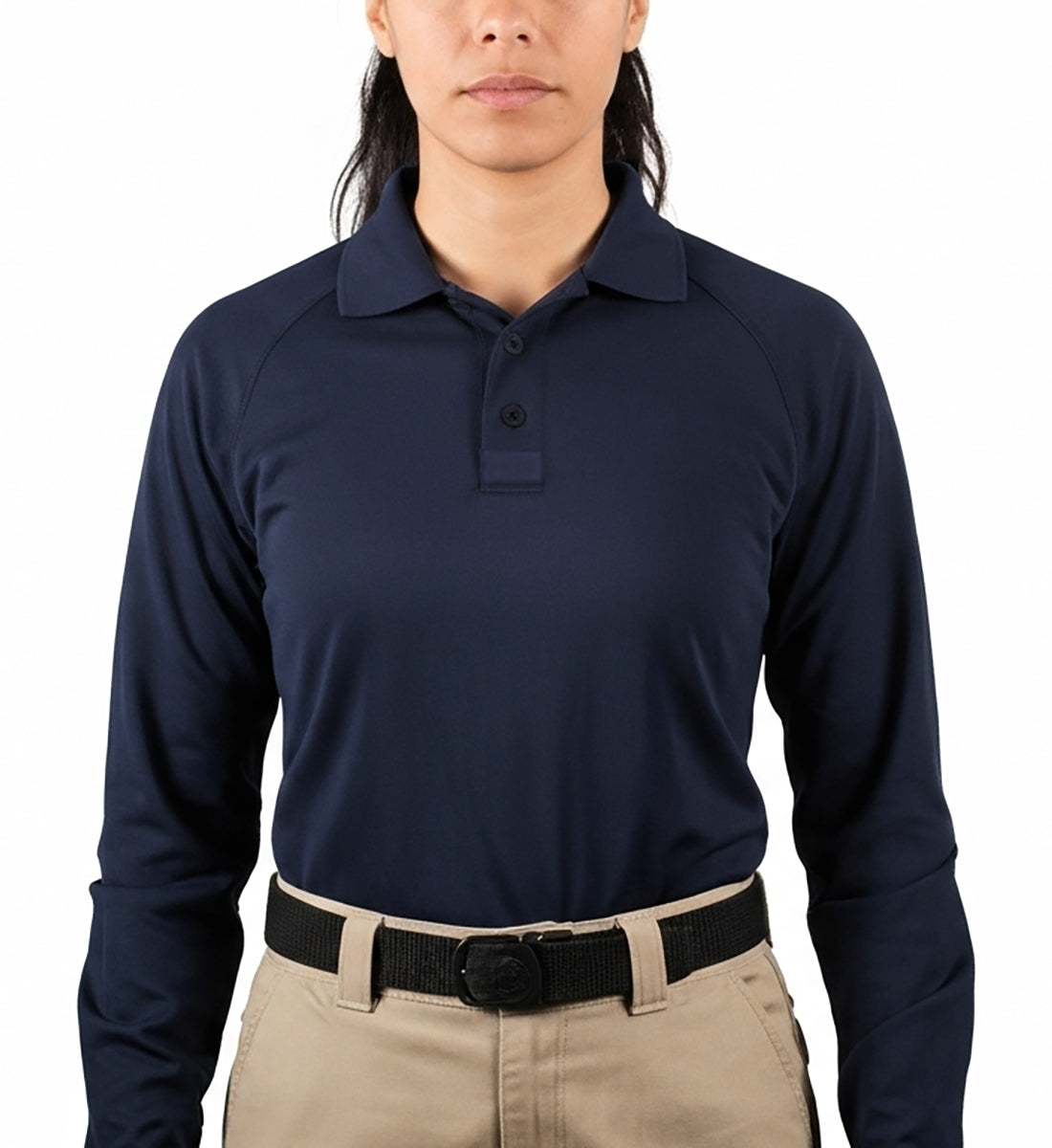 Women's Tactical Jersey Knit Long Sleeve Polo Shirt