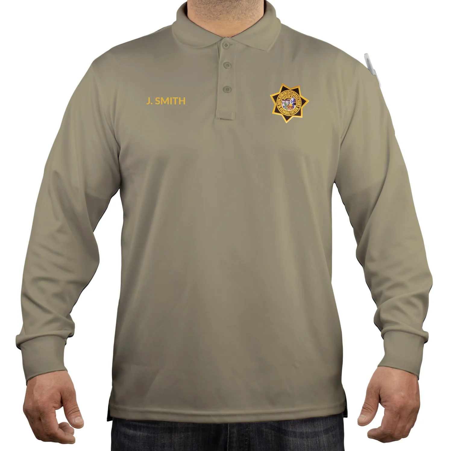 [CUSTOMIZED] CDCR Tactical Performance Long Sleeve Polo Shirt