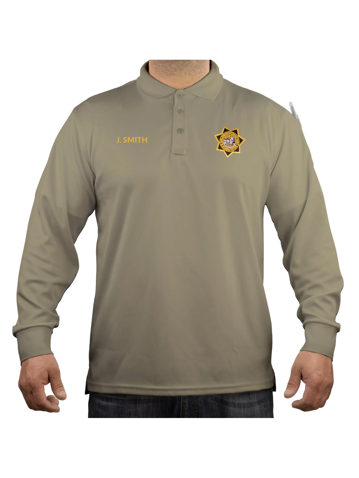 [CUSTOMIZED] CDCR Tactical Performance Long Sleeve Polo Shirt