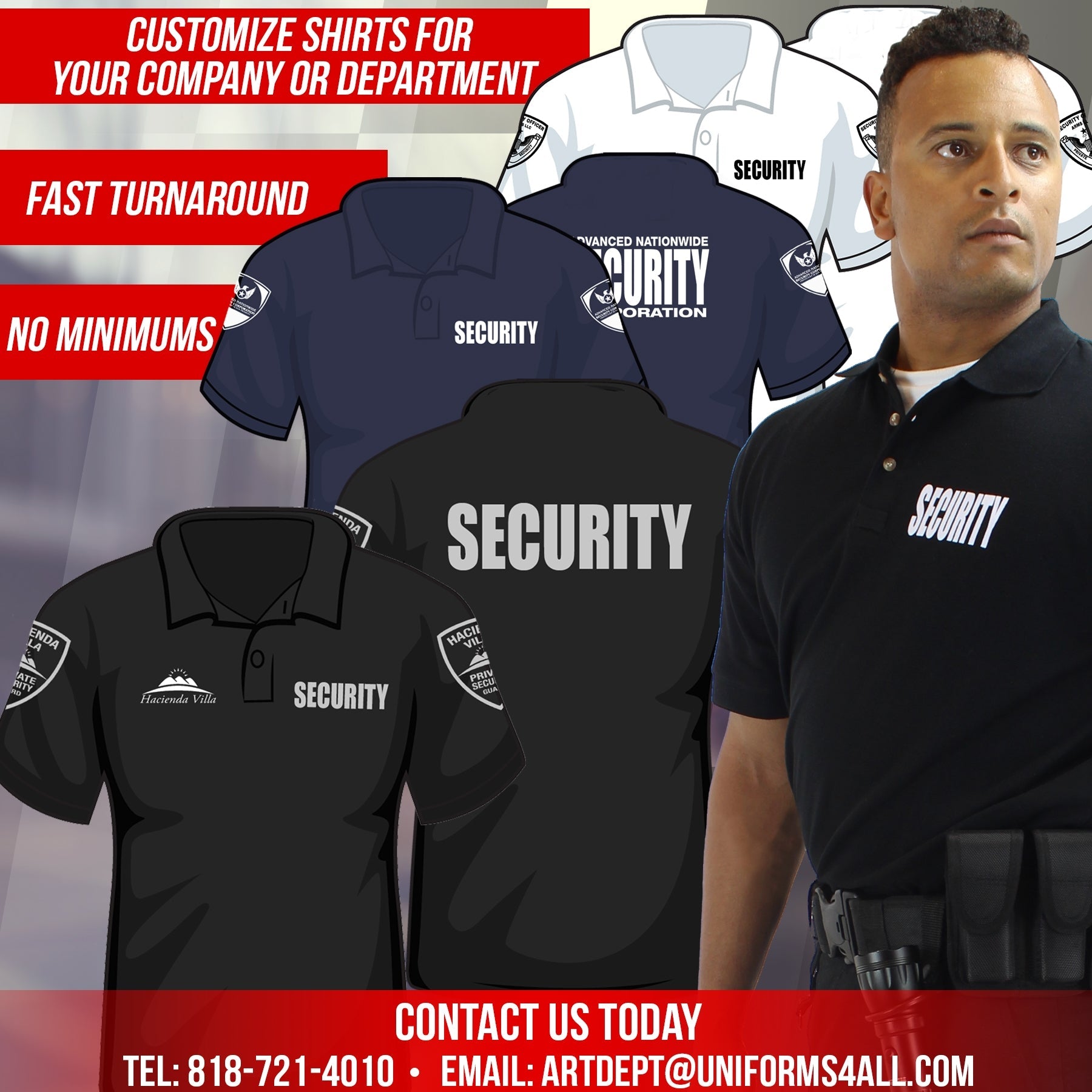 Event Staff Poly/Cotton Tactical Short Sleeve Polo Shirts