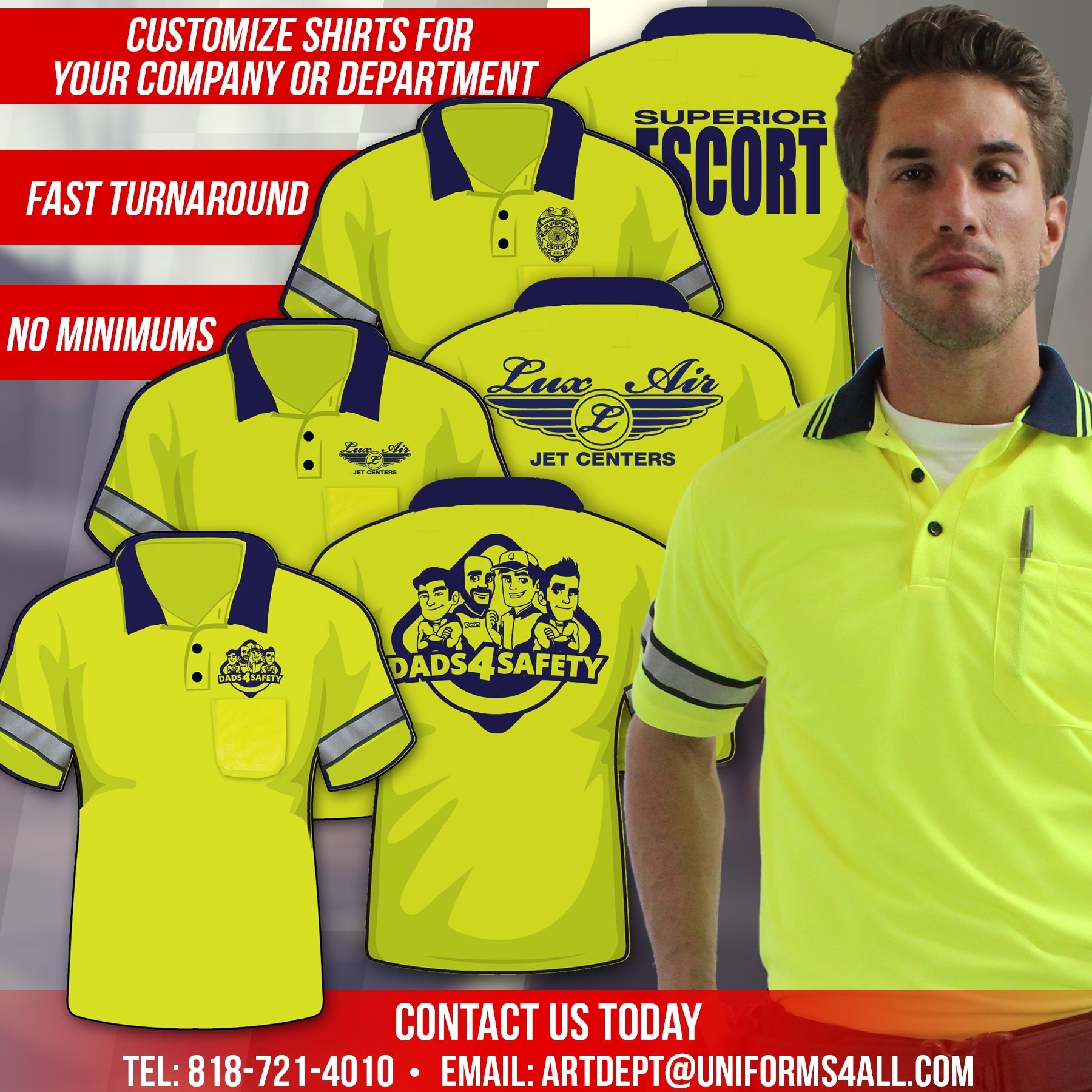 First Class High Visibility Polo Shirt with ID