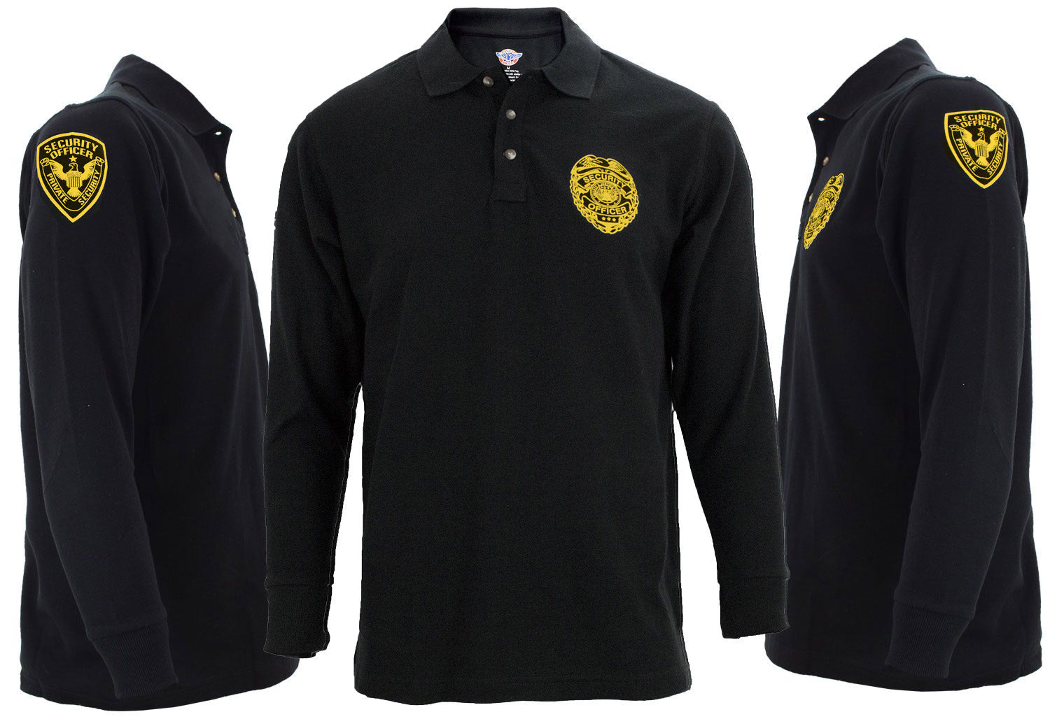 First Class Poly/Cotton Security Long Sleeve Polo Shirt