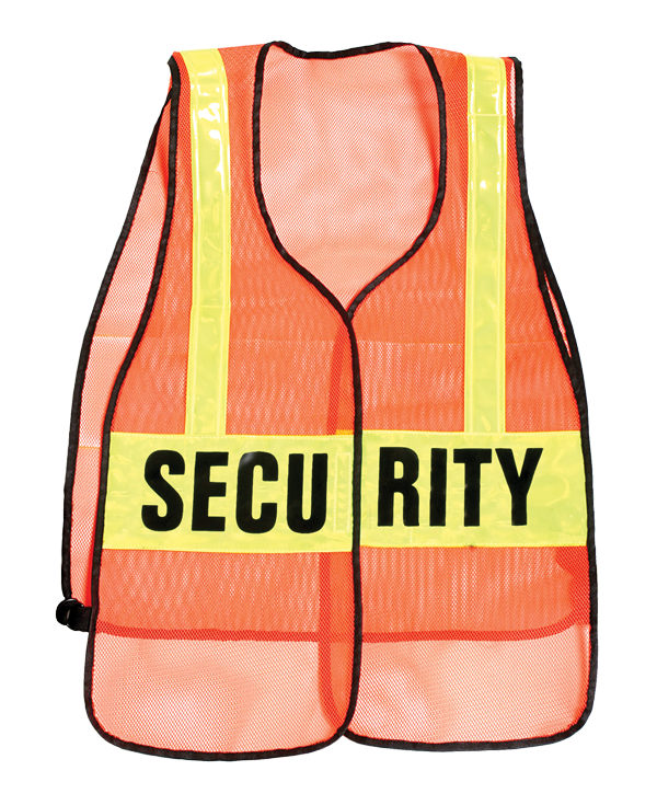 Security Reflective Vest (Red, Orange, Green)