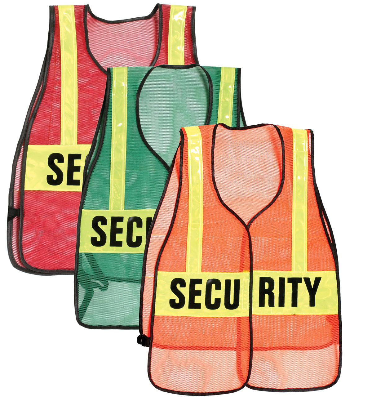 Security Reflective Vest (Red, Orange, Green)