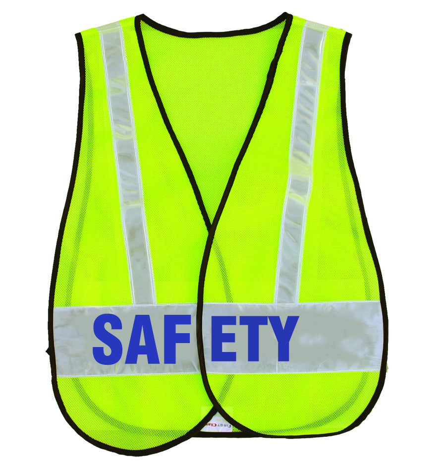 Reflective Safety Vests with Message ID (Lime Green)