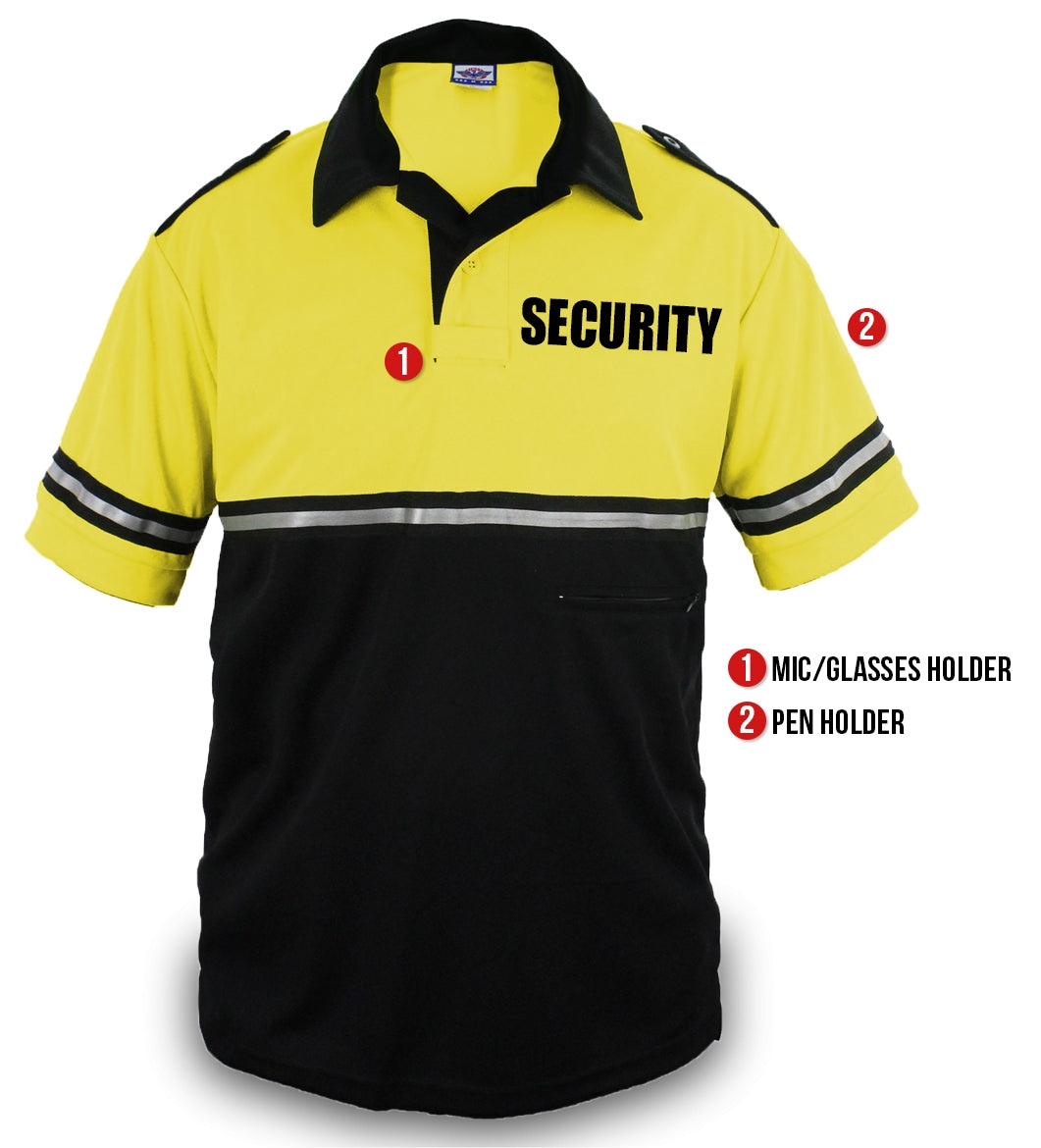 First Class Two Tone Bike Patrol Shirt with Zipper Pocket with Security ID