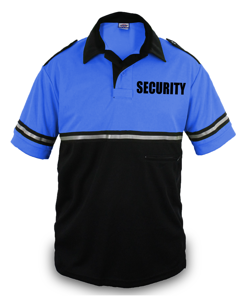 First Class Two Tone Bike Patrol Shirt with Zipper Pocket with Security ID