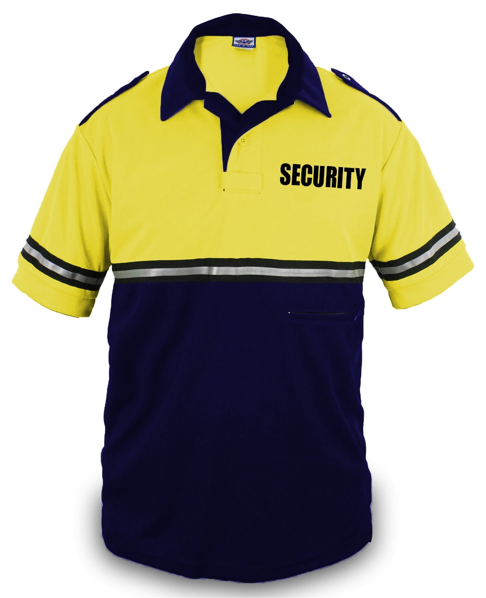 First Class Two Tone Bike Patrol Shirt with Zipper Pocket with Security ID
