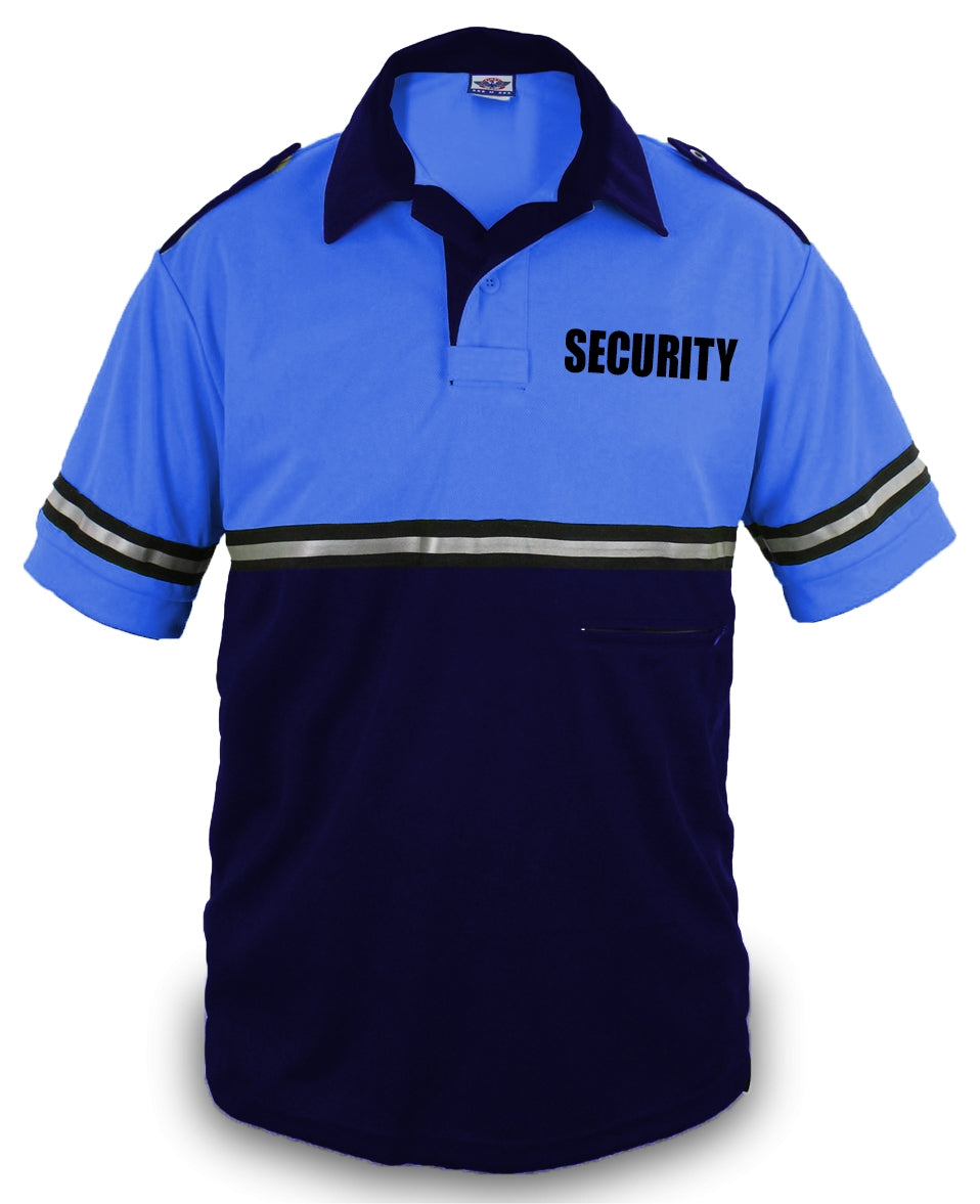 First Class Two Tone Bike Patrol Shirt with Zipper Pocket with Security ID